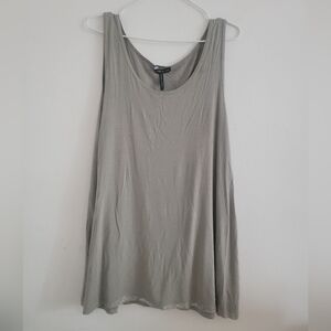 Sarah Pacini Silver Brushstroke Gray Tank Top